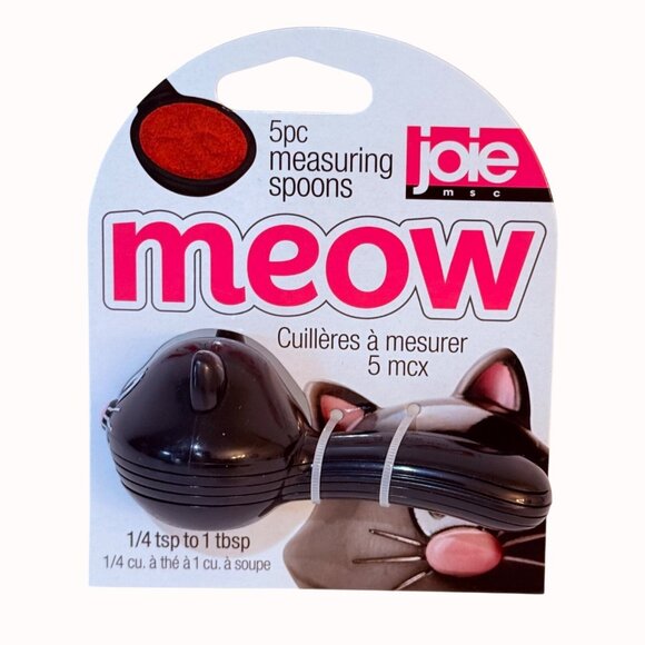 Joie Meow Cat Measuring Spoons Set Nesting Kitchen Gadget Gift Cooking Baking - Picture 1 of 12